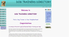 Desktop Screenshot of dogtrainersdirectory.com